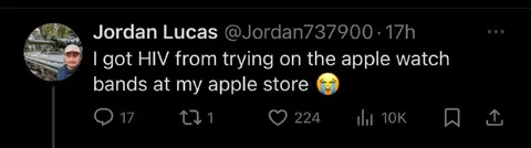 Apple Watch Store HIV Joke