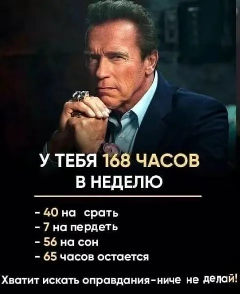 У тебя 168 часов в неделю