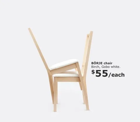 BÖRJE Chair Product Listing
