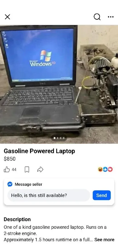 Gasoline Powered Laptop