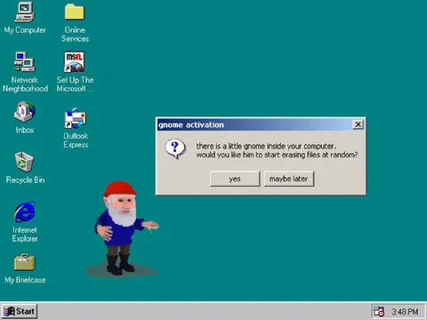 Gnome Activation Warning