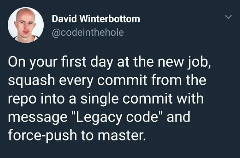 First Day Legacy Code Commit