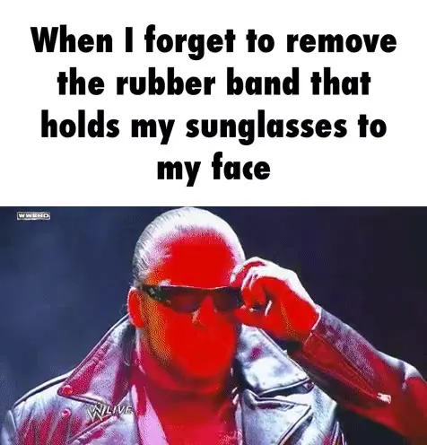 Forgot the Sunglasses Rubber Band