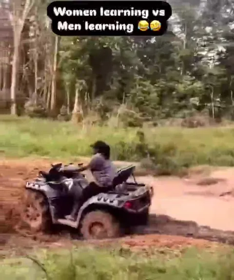 Men Learning to Ride ATVs