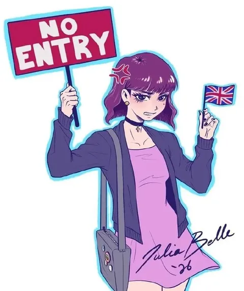 No Entry British Girl