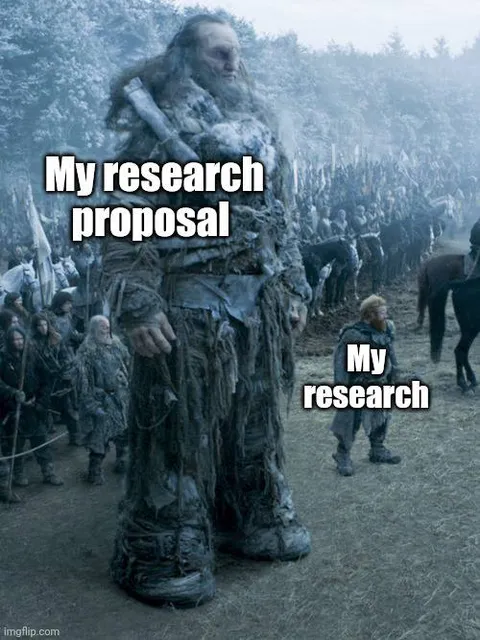 My Research Proposal vs Research