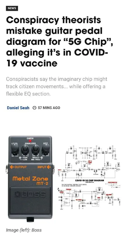 Guitar Pedal 5G Chip Diagram
