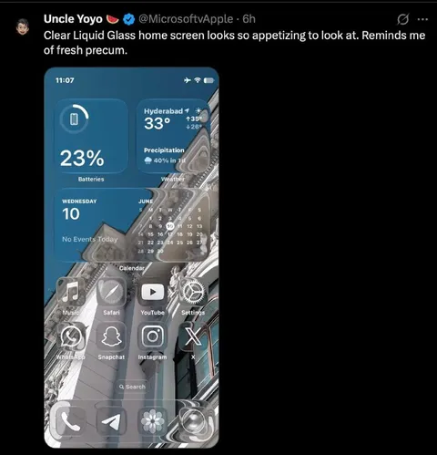 Apple Fan Loves Liquid Glass