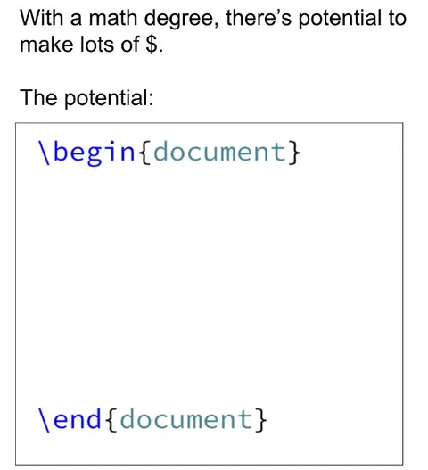 Math Degree Potential