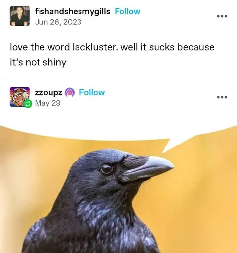 Lackluster Means Not Shiny