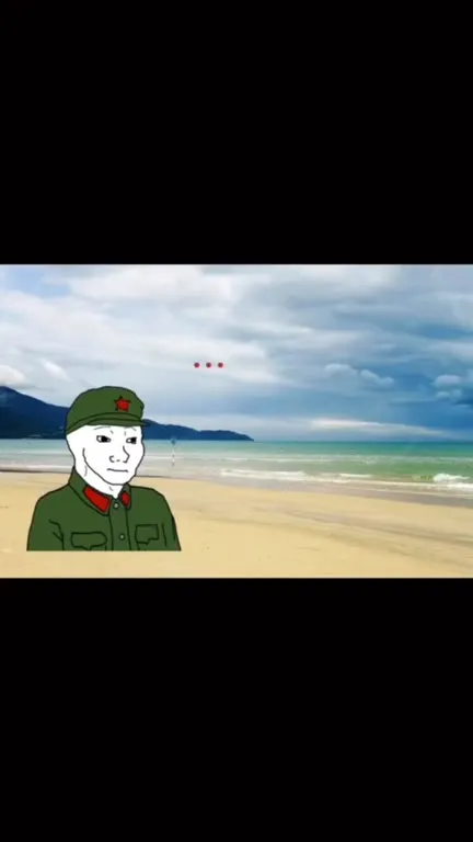 Американский военный на китайском пляже