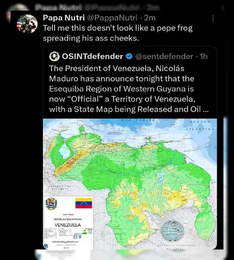Venezuela Map Looks Like Pepe