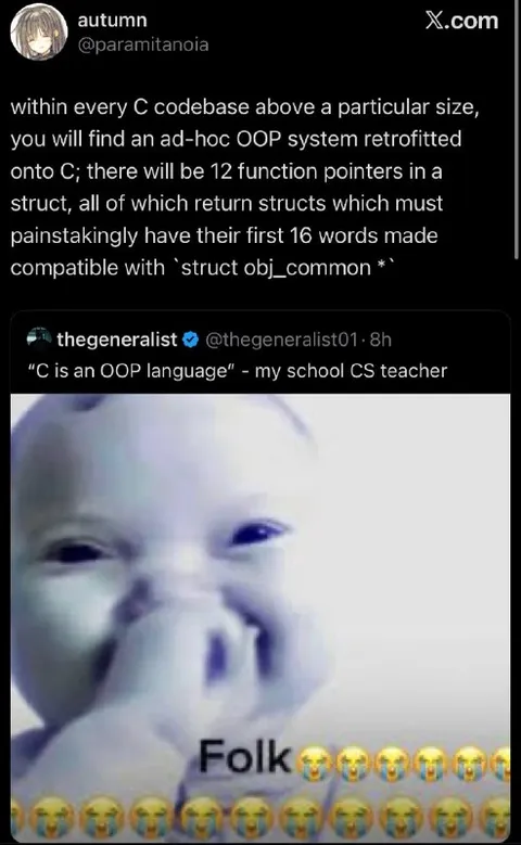 C Is an OOP Language