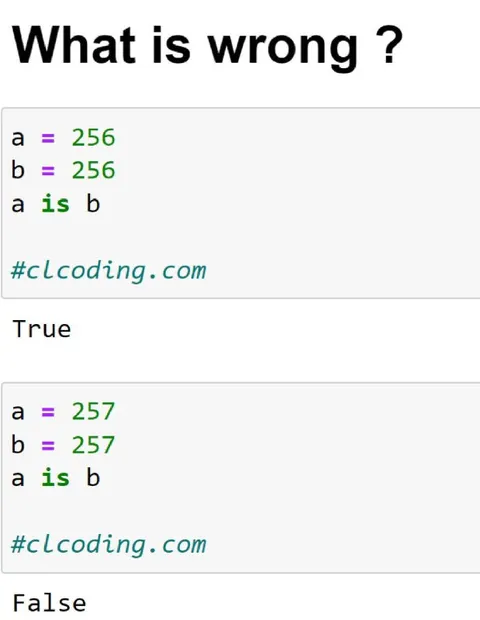Python Identity Comparison Confusion