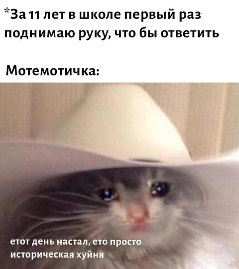 Первый раз поднимаю руку