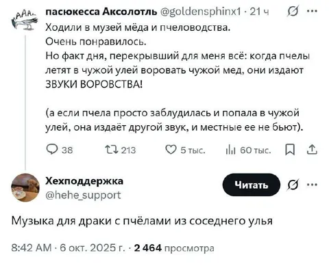 Музыка для драки с пчёлами
