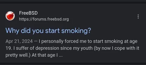 Why Did You Start Smoking?