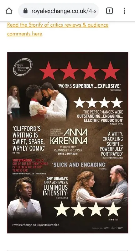 Anna Karenina Theatre Reviews