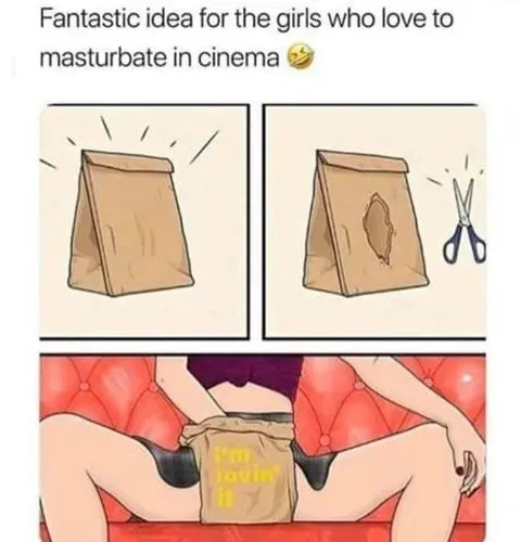 Cinema Masturbation Bag Trick
