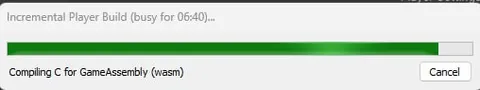 Incremental Player Build Takes Forever