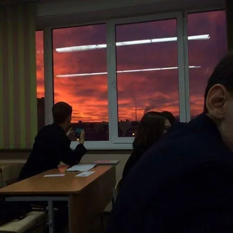 Закат на уроке