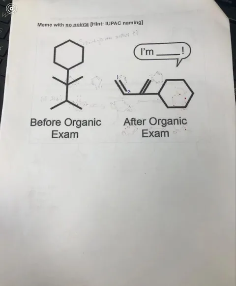Organic Exam IUPAC Naming Panic