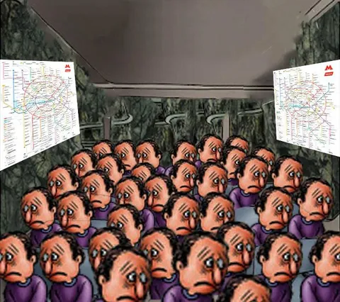 Тревожные пассажиры в метро