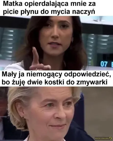 Matka przyłapuje na żuciu kostek