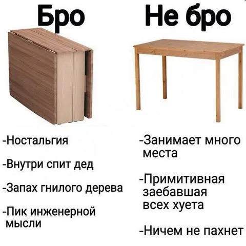 Бро и не бро: столы