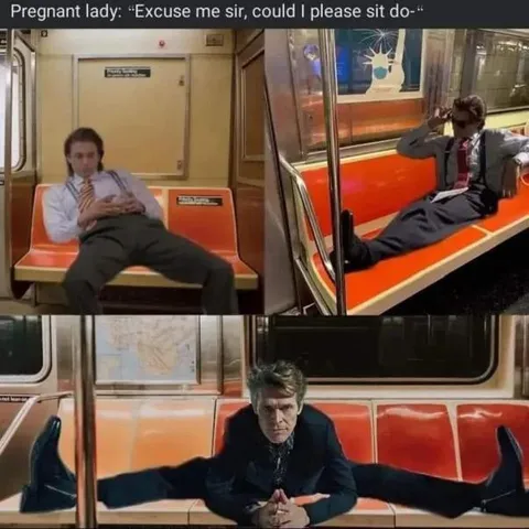 Man Spreads His Legs on the Subway