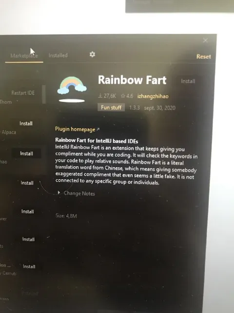 Rainbow Fart Coding Plugin