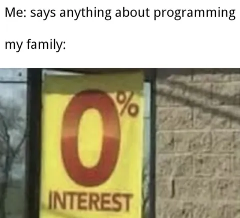 Family Shows Zero Interest