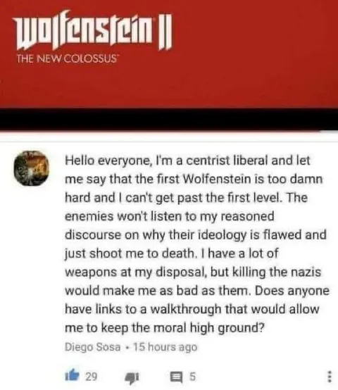 Centrist Liberal Plays Wolfenstein
