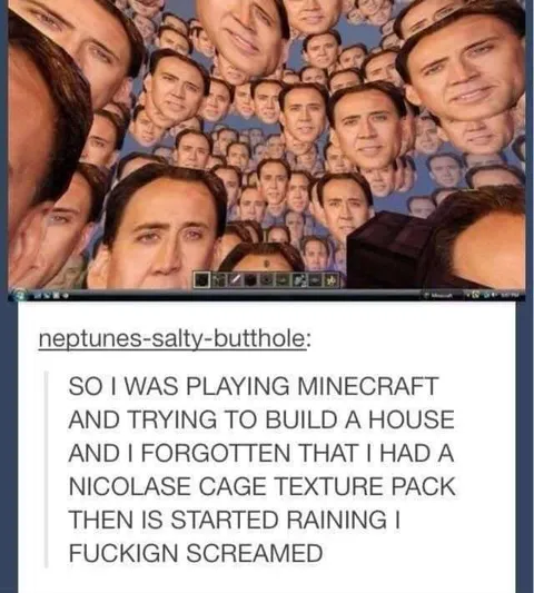 Nicolas Cage Minecraft Texture Pack