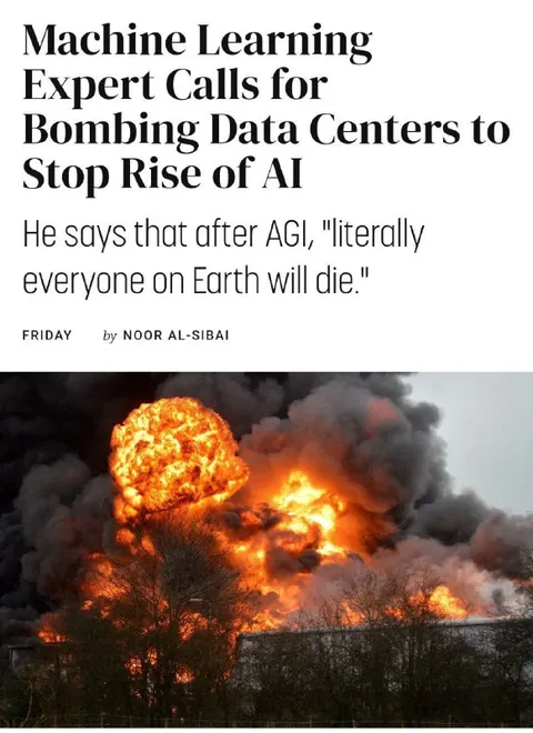 AI Expert Calls for Bombing Data Centers