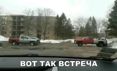 Вот так встреча пикапов