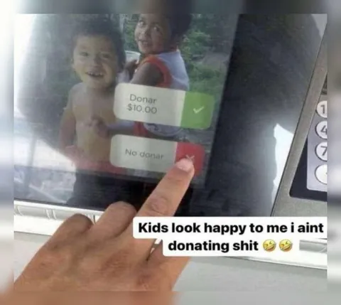 Kids Look Happy, No Donation