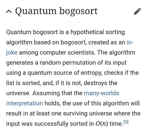 Quantum Bogosort Algorithm
