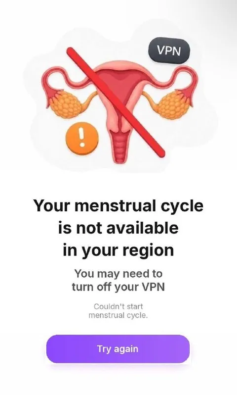 Menstrual Cycle Region Error
