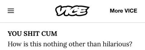 You Shit Cum Headline