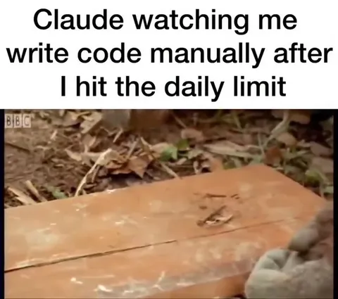 Claude Watches Manual Coding
