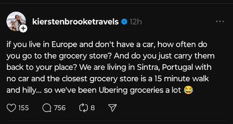 Ubering Groceries in Europe