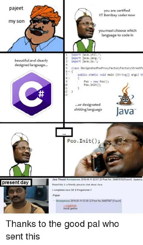 Rajeet chooses Java