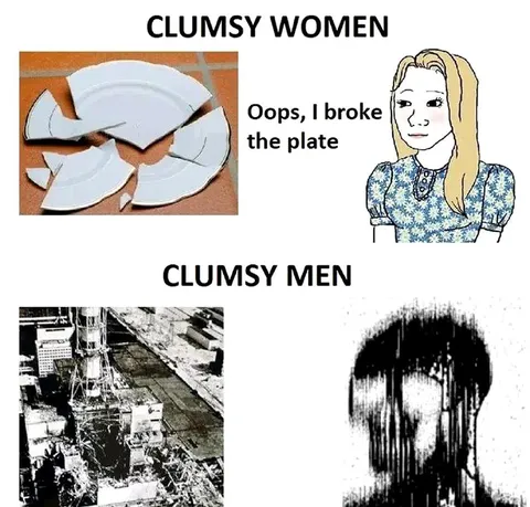 Clumsy Women Versus Clumsy Men