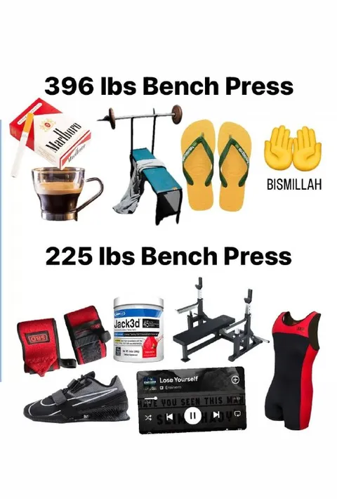 396 lbs Versus 225 lbs Bench Press