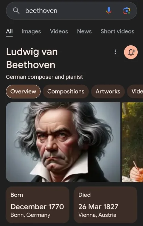 Beethoven Google Search Portrait
