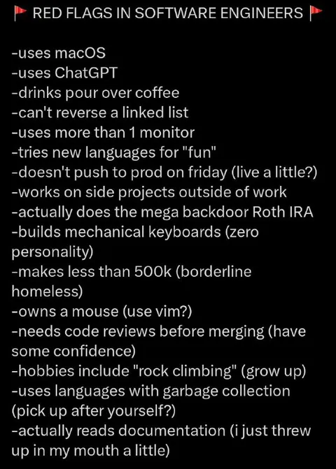 Red Flags in Software Engineers