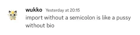 Import Without a Semicolon