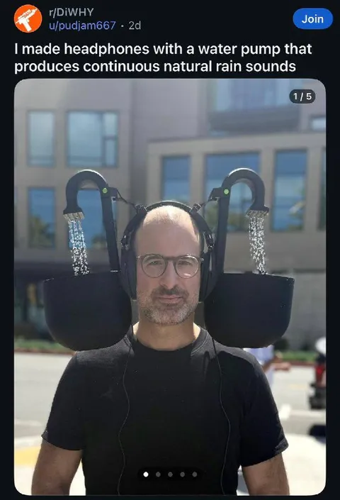 Rain Sound Water Pump Headphones