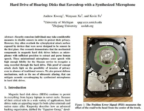 Hard Drive That Can Hear